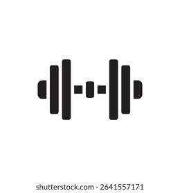 Staycation Dumbbell Filled Icon Vector Illustration
