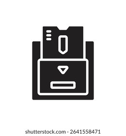 Staycation Keycard Filled Icon Vector Illustration