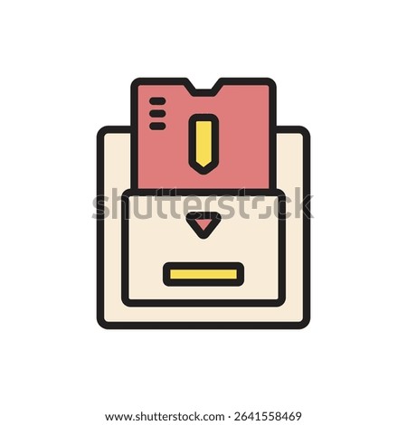 Staycation Keycard Icon Vector Illustration