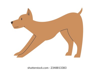 Staying Dog Pet Vector Illustration