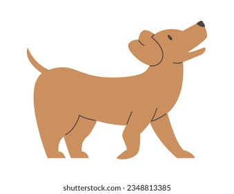 Staying Dog Pet Vector Illustration