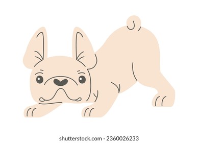 Staying French Bulldog Vector Illustration