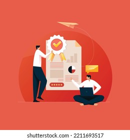 Mantenimiento del proceso de trabajo productivo, calidad e ilustración de trabajo inteligente, mejora del vector de rendimiento de los empleados