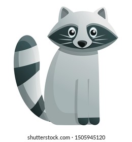 Staying raccoon icon. Cartoon of staying raccoon vector icon for web design isolated on white background