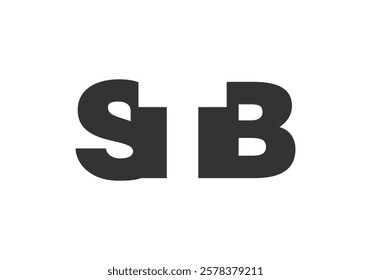 STB logo design. Initial letter S T B bold font style for tech startups, consulting, corporate branding. Creative company name, headlines typography identity, trendy logotype. Vector illustration.