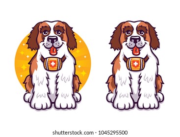 St.Bernard dog. Vector character