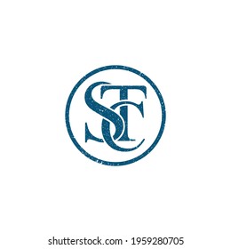 STC letter logo design vector template 