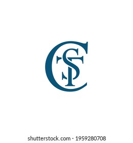 STC letter logo design vector template 