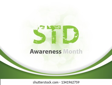 STD Awareness Month Background, Vector Illustration