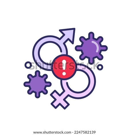 STD icon, Sexual transmitted disease vector