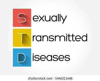 STD - Sexually Transmitted Diseases acronym, medical concept background