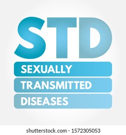 STD - Sexually Transmitted Diseases acronym, medical concept background