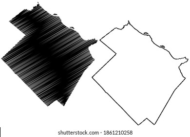 Ste. Genevieve County, Missouri (U.S. County, United States Of America, USA, U.S., US) Map Vector Illustration, Scribble Sketch Sainte Genevieve Map