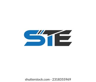 STE Letter Abstrakte erste Logo Design Vektorsymbol Vorlage Illustration.