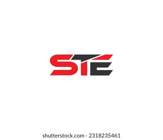 STE-Buchstaben Logo einzigartig moderne, schnelle Sport-Marke erste Symbol Vektorvorlage.