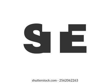 STE logo design. Initial letter S T E bold font style for tech startups, consulting, corporate branding. Creative company name, headlines typography identity, trendy logotype. Vector illustration.