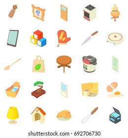 Steading icons set. Cartoon set of 25 steading vector icons for web isolated on white background