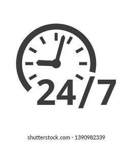 Steady available services icon on white background. Vector Illustration