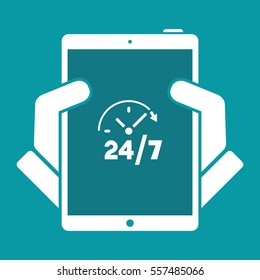 Steady available services  - Vector web icon