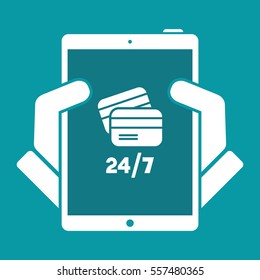 Steady banking services - Vector web icon
