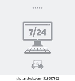 Steady data services - Vector web icon