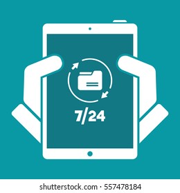 Steady data services - Vector web icon