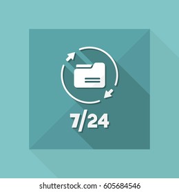 Steady data services - Vector web icon