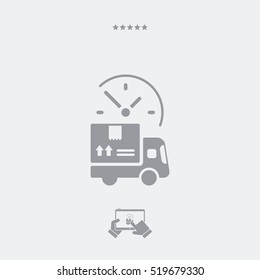 Steady delivery service 24/7 - Vector web icon