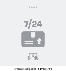 Steady delivery service 24/7 - Vector web icon