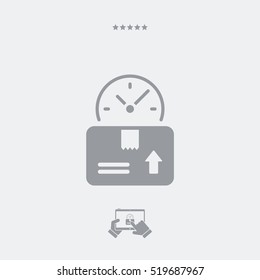 Steady delivery service 24/7 - Vector web icon