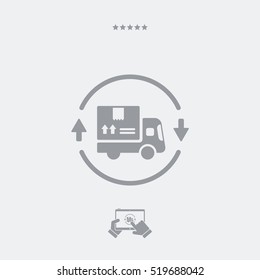 Steady delivery service 24/7 - Vector web icon