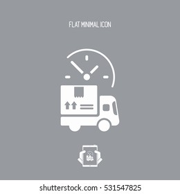 Steady delivery service 24/7 - Vector web icon