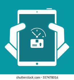 Steady delivery service 24/7 - Vector web icon