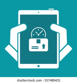 Steady delivery service 24/7 - Vector web icon
