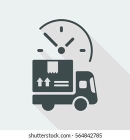 Steady delivery service 24/7 - Vector web icon
