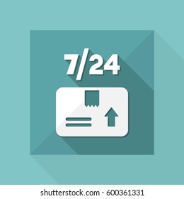 Steady delivery service 24/7 - Vector web icon
