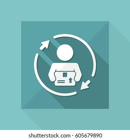 Steady delivery service 24/7 - Vector web icon