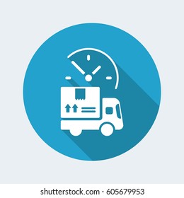 Steady delivery service 24/7 - Vector web icon