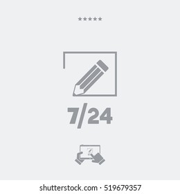 Steady design project services 7/24 - Vector web icon