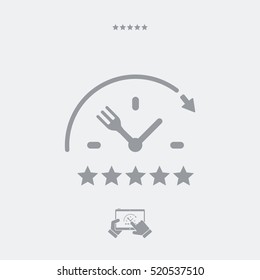 Steady excellent food services - Vector web icon