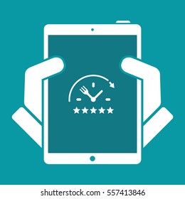 Steady excellent food services - Vector web icon