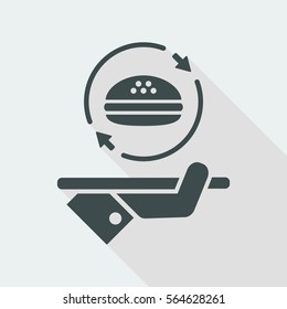 Steady fast-food service - Vector web icon