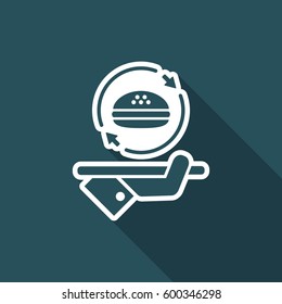 Steady fast-food service - Vector web icon