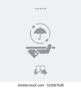 Steady full protection service - Vector web icon