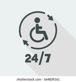 Steady handicapped assistance service - Vector web icon