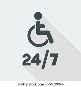 Steady handicapped assistance service - Vector web icon