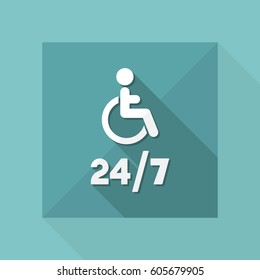 Steady handicapped assistance service - Vector web icon