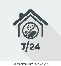 Steady home security services 7/24 - Vector web icon
