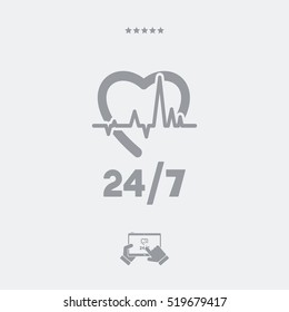 Steady medical assistance service - Vector web icon