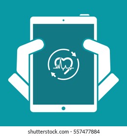 Steady medical assistance service - Vector web icon
